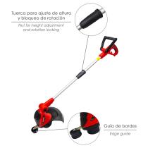 Recortabordes Electrico 550 Watt. 10.000 R.P.M. Anchura Corte Ø 30 cm. Hilo Ø 1,6 mm. x 6 Metros. Recorta Bordes, Cortabordes