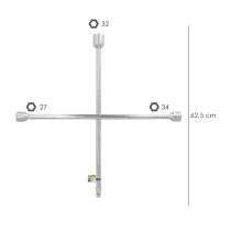Llave Cruz 27 mm. / 32 mm. / 32 mm. 3/4". Para Camión. Llave De Cruceta, Llave Cruzada, Llave Rueda Camión,