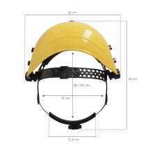 Protector Facial Con Arnes Ajustable Pantalla Policarbonato 390x200 mm. visera Seguridad, Anti Impactos, Casco Desbrozadora