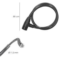 Cable Bicicleta Con Llave 12 mm. x 80 cm.