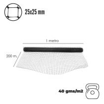 Malla Protectora Avicola BOP 25 x 25 mm. 40gms/m2. 1 m. x 200 m.