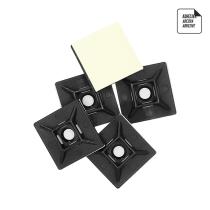 Base Adhesiva Para Bridas 19x19 mm. Negra Bolsa 100 Unidades