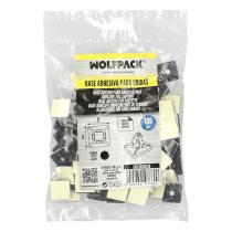 Base Adhesiva Para Bridas 19x19 mm. Negra Bolsa 100 Unidades