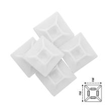 Base Adhesiva Para Bridas 28x28 mm. Blanca Bolsa 100 Unidades