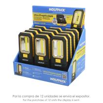 Linterna LED Profesional Multifunción Compacta Plegable A Pilas (3 AAA) 210 Lumenes 2 Modos de Iluminación Con Iman y Gancho