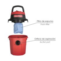 Aspirador Soplador Plástico Agua Y Polvo 10 Litros / 1000 Watt.