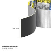 Cinta Butilo-aluminio 100 mm. 5 metros.