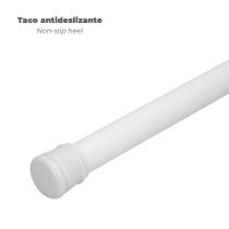 Barra Para Cortina Ducha Extensible Aluminio Blanco 70 a 125 cm.