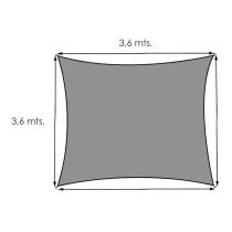 Toldo Vela Sombra Jardin Cuadrada 3,6x3,6 metros Beige