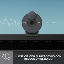 Webcam logitech brio 300 grafito full hd - usb tipo c