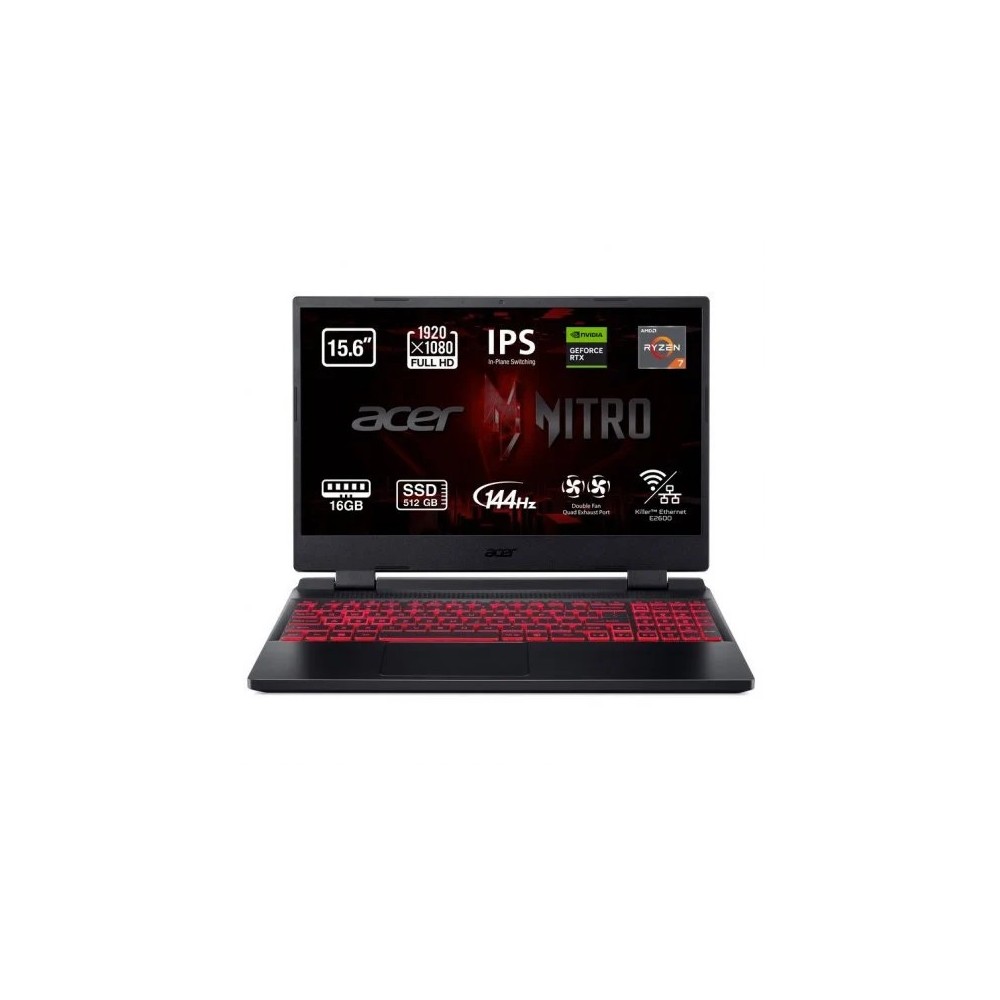 Portátil Acer Nitro 5 AN515-46-R3M8 AMD Ryzen 7 6800H/16GB/512GB SSD/RTX 3050/15.6" Portátil Acer Nitro 5 AN515-46-R3M8 AMD Ryzen 7 6800H/16GB/512GB SSD/RTX 3050/15.6"