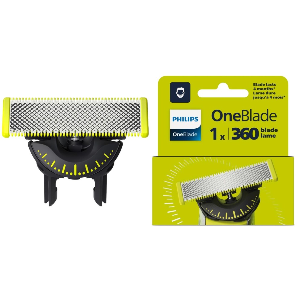 Philips OneBlade Original 360 cuchilla, compatible con todos los mangos OneBlade y OneBlade Pro Philips OneBlade Original 360 cuchilla, compatible con todos los mangos OneBlade y OneBlade Pro