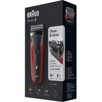 Afeitadora eléctrica recargable Braun Series 3 300s, roja