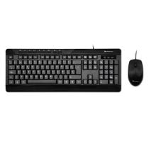 Combo phoenix key media de teclado multimedia español qwerty y ratón con cable usb