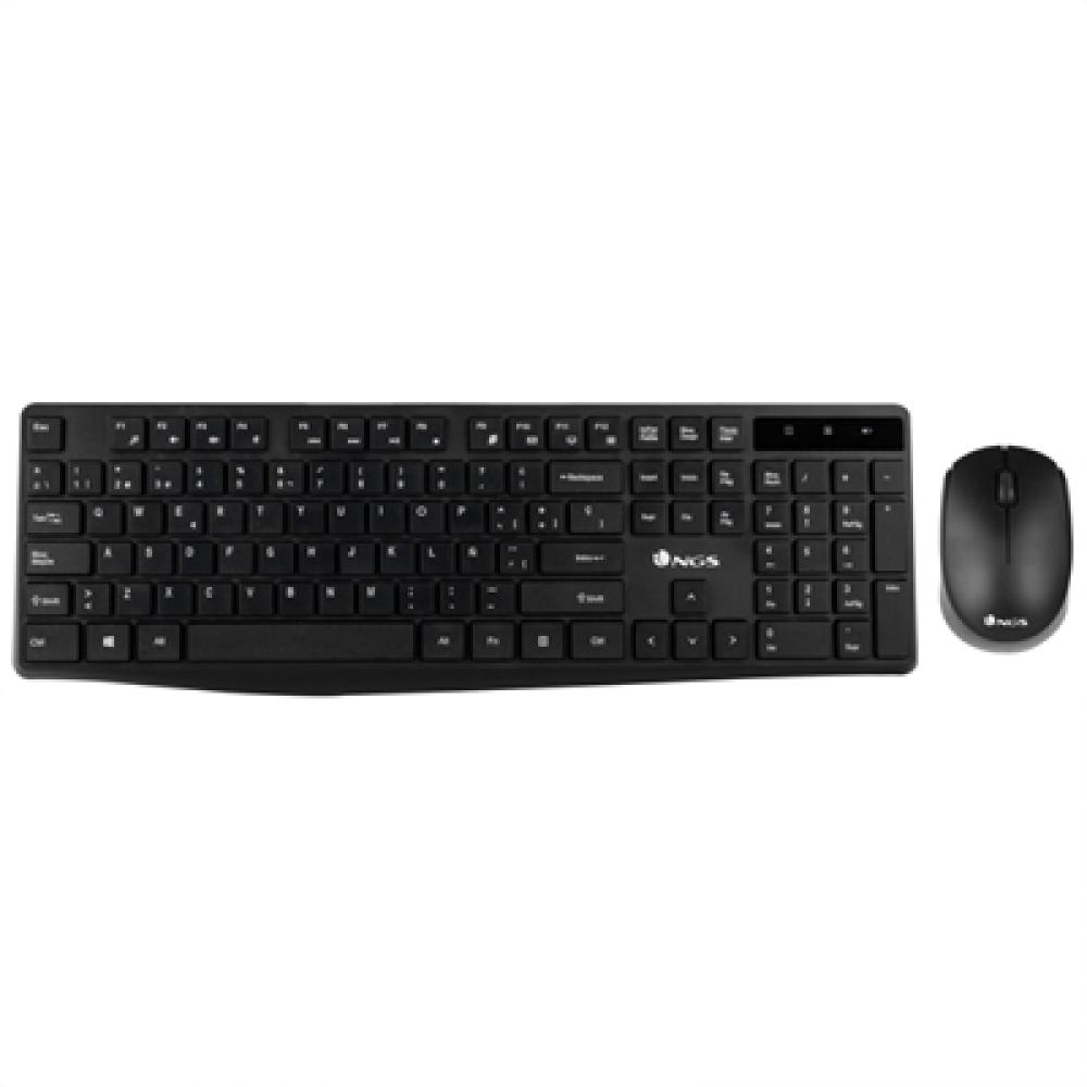 Kit teclado + mouse raton ngs allure kit wireless inalambrico