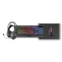 Kit mars gaming teclado + raton + alfombrilla + auricular