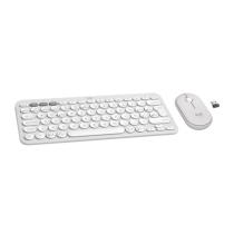 Teclado + mouse logitech pebble 2 combo inalambrico blanco
