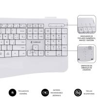 Teclado + raton subblim combo dual office prowave blanco