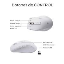 Teclado + raton subblim combo dual office prowave blanco