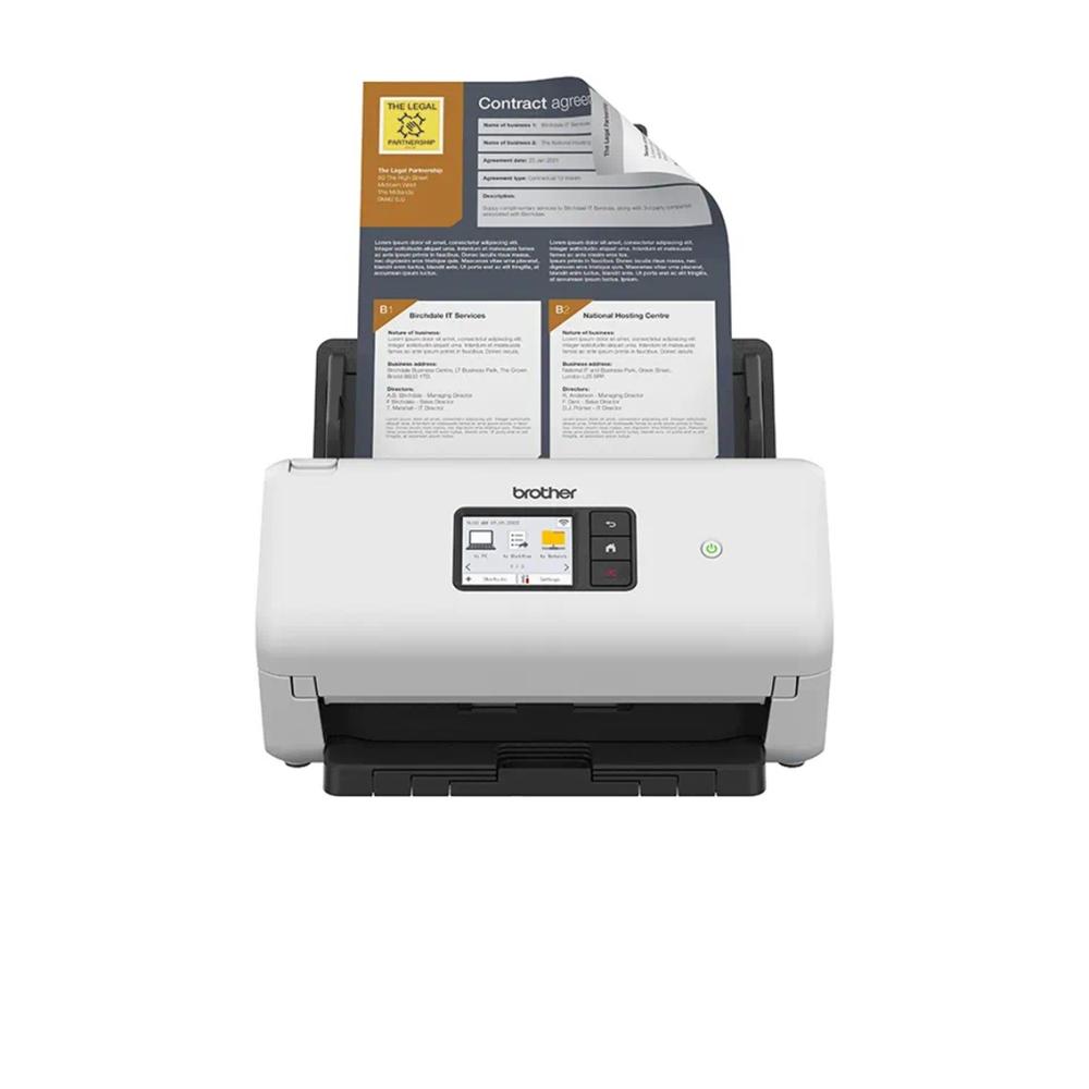 Escaner sobremesa brother ads - 4500w - 70ppm - duplex automatico - usb 3.0 - usb 2.0 - red - wifi - wifi direct - adf 60 hojas