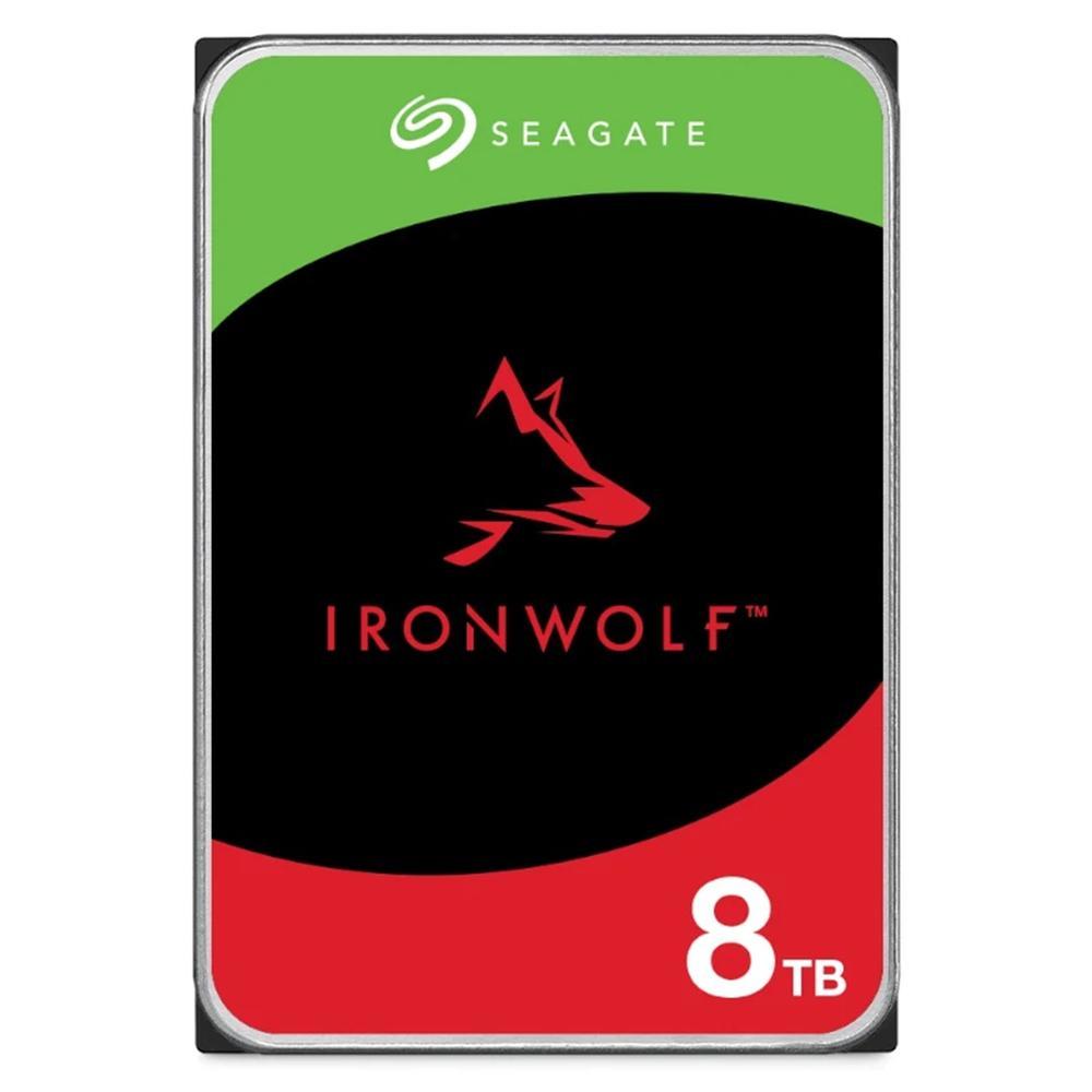 Disco duro interno hdd seagate ironwolf nas st8000vn002 8tb 3.5 pulgadas 5400rpm - 256mb - sata 6gb - s