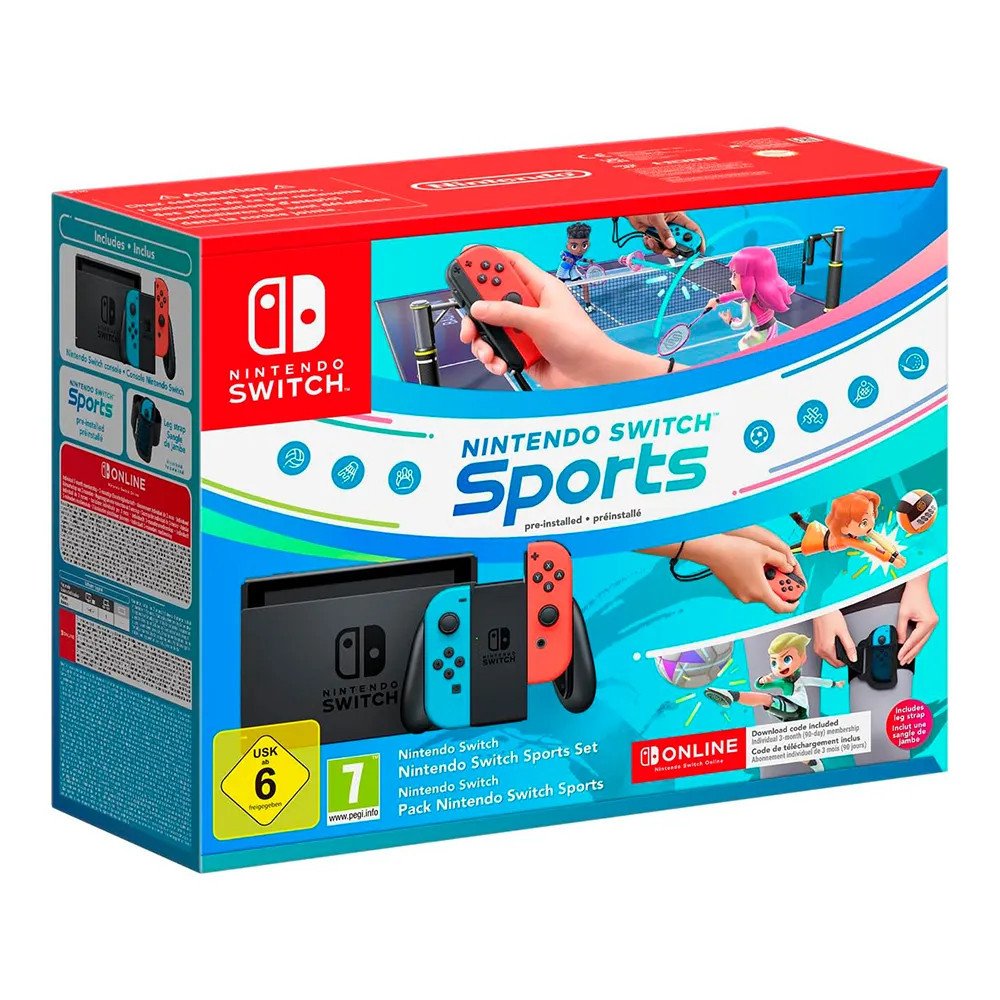 Nintendo Switch 1.1 Neon Blue / Neon Red + Switch Sports + 12 months NSO