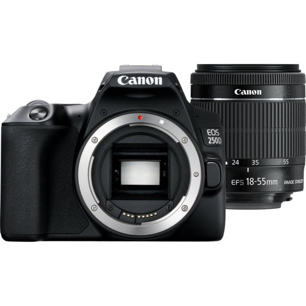 Camara digital canon reflex eos 250d+ef - s 18 - 55mm dc - 24.1mp - digic 8 - 4k - wifi - bluetooth - negro
