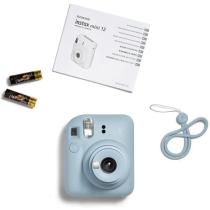 Camara fujifilm mini instax 12 flash - autoexposicion - azul pastel