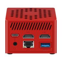 Mini ordenador leotec lempc14r n100 16gb 256gb rojo - windows 11 pro preinstalado - licencia de activacion no incluida