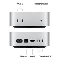 Ordenador apple mac mini silver m4 chip m4 10c 24gb ssd 512gb