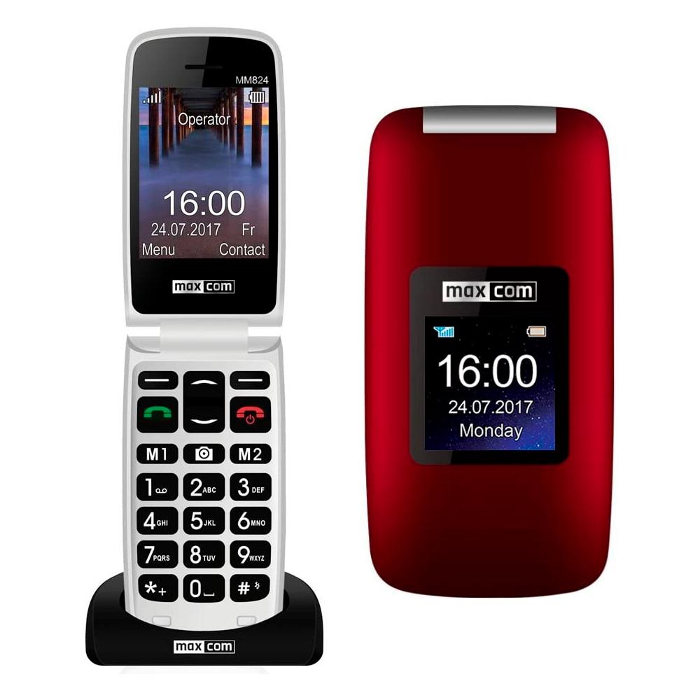 Telefono movil maxcom mm824 red white - 2.4 pulgadas - 2g