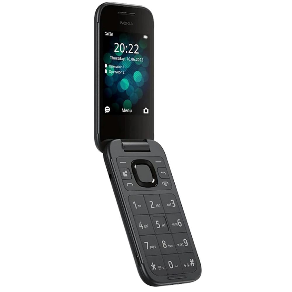 Telefono movil nokia flip 2660 negro 2.8 pulgadas - 128mb rom - 48mb ram - 0.3mpx - 4g