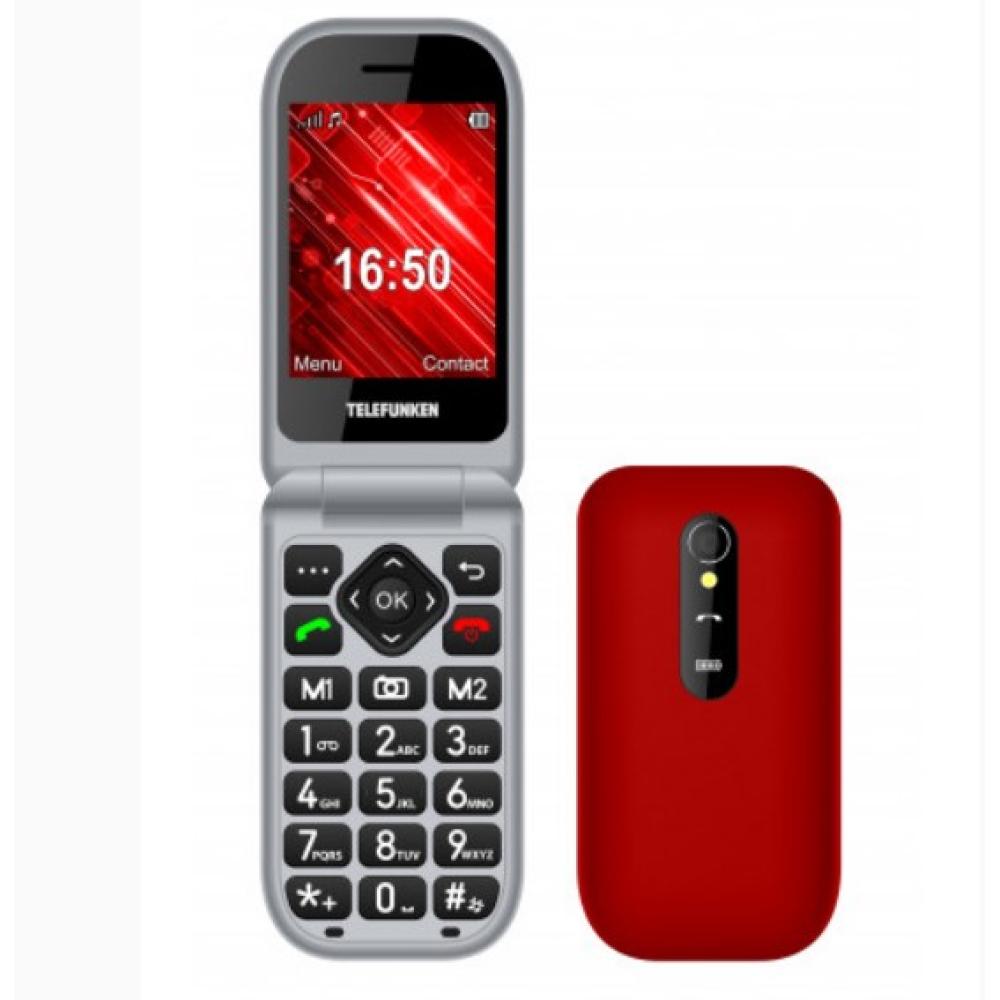 Telefono movil telefunken s450 senior phone - 2.8 pulgadas - rojo