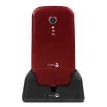 Telefono movil doro 2404 red white - 2.4 pulgadas - 0.3 mpx - rojo y blanco