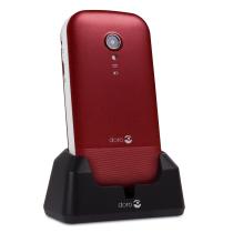 Telefono movil doro 2404 red white - 2.4 pulgadas - 0.3 mpx - rojo y blanco