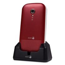 Telefono movil doro 2404 red white - 2.4 pulgadas - 0.3 mpx - rojo y blanco