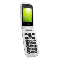 Telefono movil doro 2404 red white - 2.4 pulgadas - 0.3 mpx - rojo y blanco